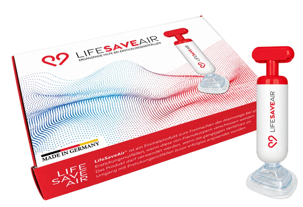 LifeSaveAir Gerät mit Verpackung