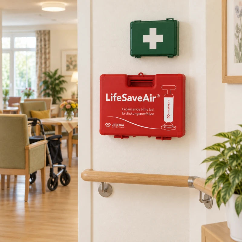 LifeSaveAir Kunststoffkoffer in einer Pflegeeinrichtung