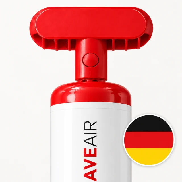 LifeSaveAir Produktdetail mit runder Deutschlandflagge